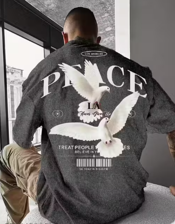 Predominnance peace oversized t shirt