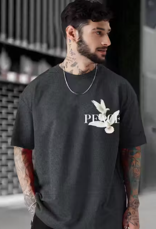 Predominnance peace oversized t shirt