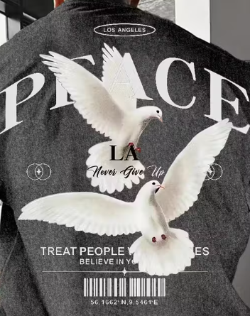 Predominnance peace oversized t shirt